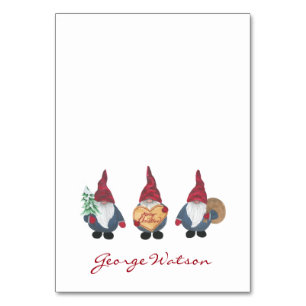 Tomten geklappte Tafelkarte Tischnummer