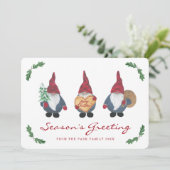 Tomten Weihnachtskarte Feiertagskarte (Stehend Vorderseite)