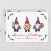 Tomten Weihnachtskarte Feiertagskarte (Vorne/Hinten)