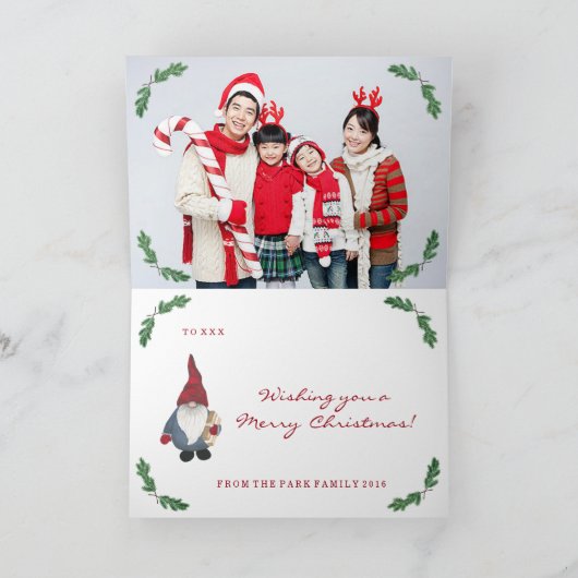 Tomten Weihnachtskarte Feiertagskarte (Innenseite)