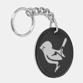 Tomtit MIROMIRO Neuseeland / Aotearoa-Vogel Schlüsselanhänger (Vorderseite links)