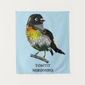 Tomtit Miromiro Wandteppich (Vorderseite)