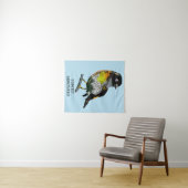 Tomtit Miromiro Wandteppich (Beispiel (Horizontal))