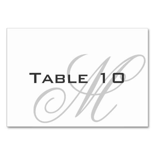 Ton an der Tone Monogramm Tischnummer (Vorderseite)