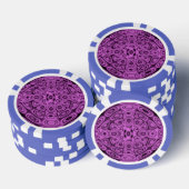 Ton auf Tone Lila Diffraktion Illusion Pokerchips (Stapel)
