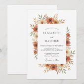 Ton-Blüten-Hochzeit Einladung (Vorne/Hinten)