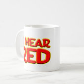 Ton der ROTEN Kaffee-Tasse Kaffeetasse (Vorderseite Links)