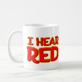 Ton der ROTEN Kaffee-Tasse Kaffeetasse (Links)