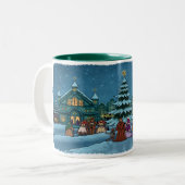 Ton der WeihnachtsstadtTasse zwei Zweifarbige Tasse (Vorderseite Links)