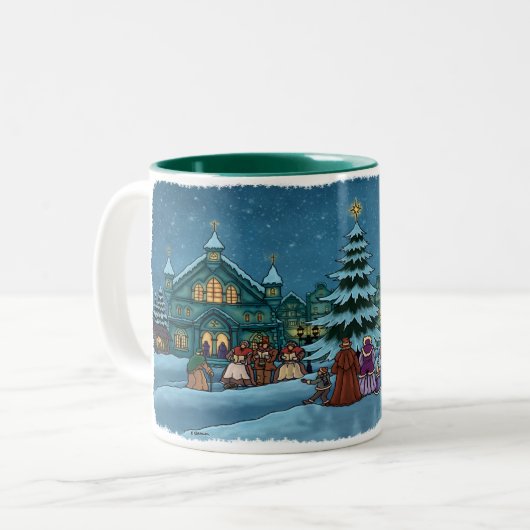 Ton der WeihnachtsstadtTasse zwei Zweifarbige Tasse (Vorderseite Links)