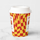 Ton des Alarmantriebs am Geburtstag überprüft Pappbecher (Rechts)