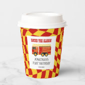 Ton des Alarmantriebs am Geburtstag überprüft Pappbecher (Vorderseite)