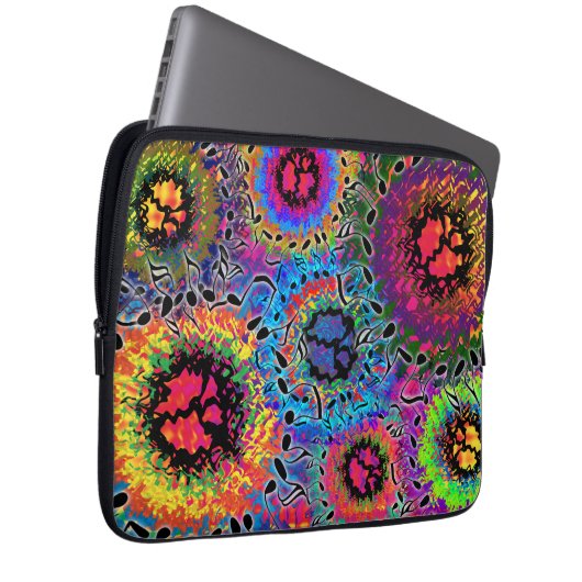 Ton färbt psychedelisch laptopschutzhülle (Vorne Rechts)