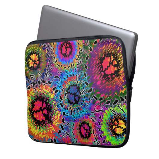 Ton färbt psychedelisch laptopschutzhülle (Vorderseite Links)