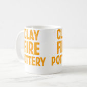 Ton-Feuer-Töpferei Kaffeetasse (Vorderseite Links)