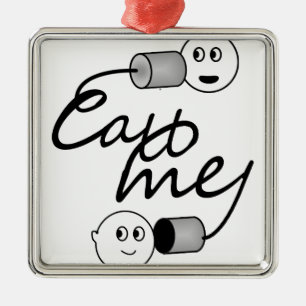 Ton kann mich anrufen ornament aus metall