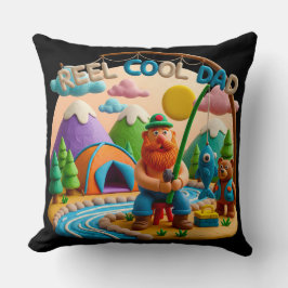 Ton-Kunst „Reel Cool Dad“ Angelszene-Design Kissen
