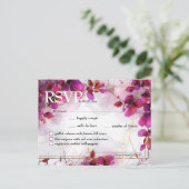 Ton & Menü Fuchsia Verzauberung: Wasserfarbe Postkarte (Stehend Vorderseite)