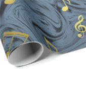Ton, Metall, Musik, Musik, Zeichen, Note, Form, Geschenkpapier (Rolleneckpunkt)