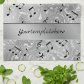 Ton, Metall, Musik, Musik, Zeichen, Note, Form, Geschirrtuch (Gefaltet)