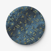 Ton, Metall, Musik, Musik, Zeichen, Note, Form, Pappteller (Vorderseite)