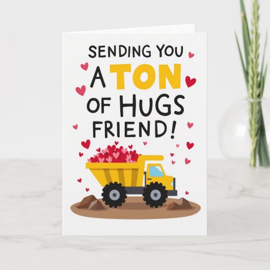 Ton Of Hugs For A Friend Card Karte (Vorderseite)