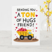 Ton Of Hugs For A Friend Card Karte (Gelbe Blume)