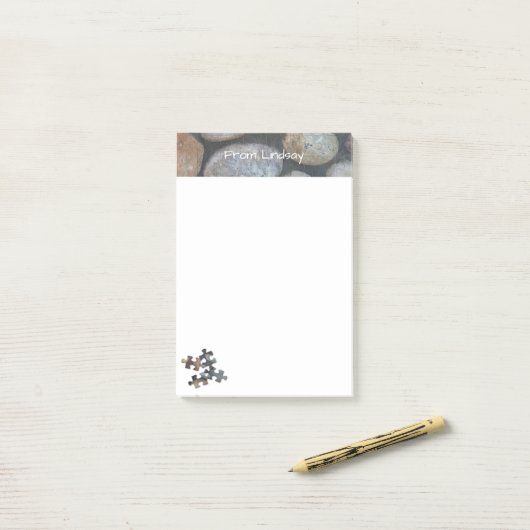 Ton-Puzzlespiel der Erde4 bessert Post-it Klebezettel (Auf Schreibtisch)