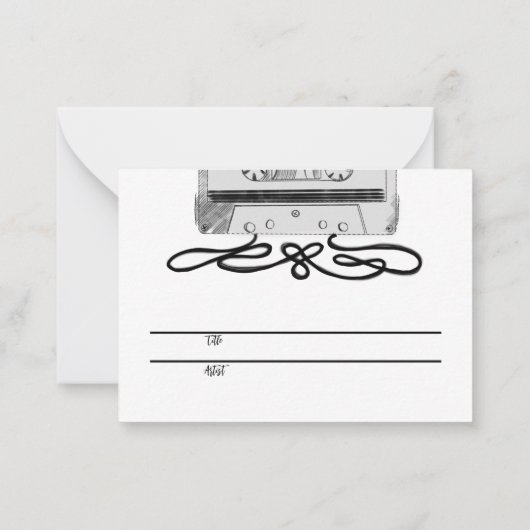 Ton Request Tape Illustration Cards Mitteilungskarte (Rückseite)