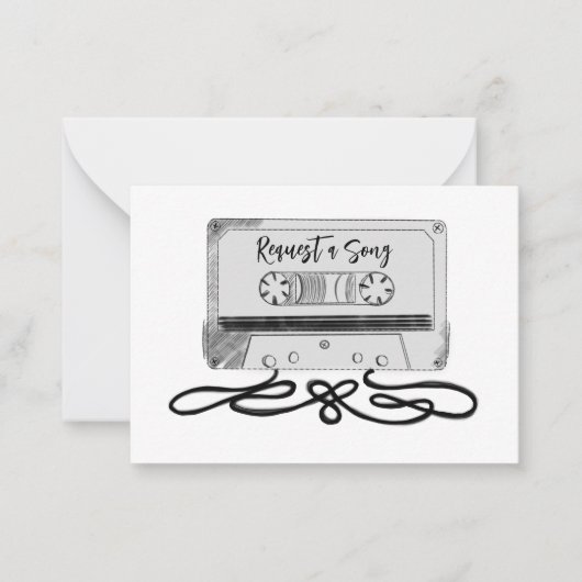 Ton Request Tape Illustration Cards Mitteilungskarte (Vorderseite)