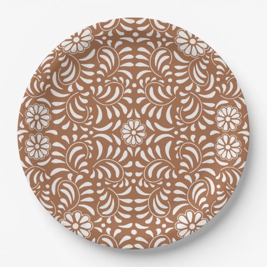 Ton Talavera Fliese Spanischer Stil Fiesta Pappteller (Vorderseite)