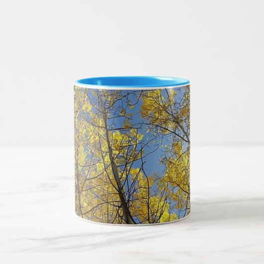Ton-Tasse Aspen-Baum-zwei Zweifarbige Tasse (Mittel)