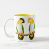 Ton-Tasse der Caique-Liebe-zwei Zweifarbige Tasse (Links)