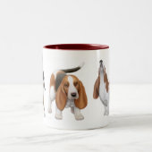 Ton-Tasse der Dachshund-Jagdhund-zwei Zweifarbige Tasse (Mittel)