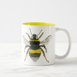 Ton-Tasse der Hummel-Bienen-zwei Zweifarbige Tasse