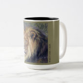 Ton-Tasse der Löwe-Safari 2 Zweifarbige Tasse (VorderseiteRechts)