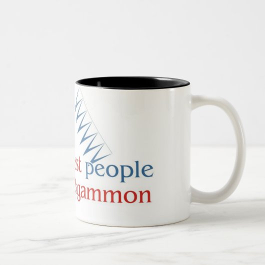 Ton-Tasse des Backgammon-Liebhabers zwei Zweifarbige Tasse (Rechts)