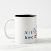 Ton-Tasse des Backgammon-Liebhabers zwei Zweifarbige Tasse (Links)