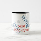 Ton-Tasse des Backgammon-Liebhabers zwei Zweifarbige Tasse (Mittel)