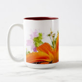 Ton-Tasse des Blumen-Schmetterlings-zwei Zweifarbige Tasse (Links)