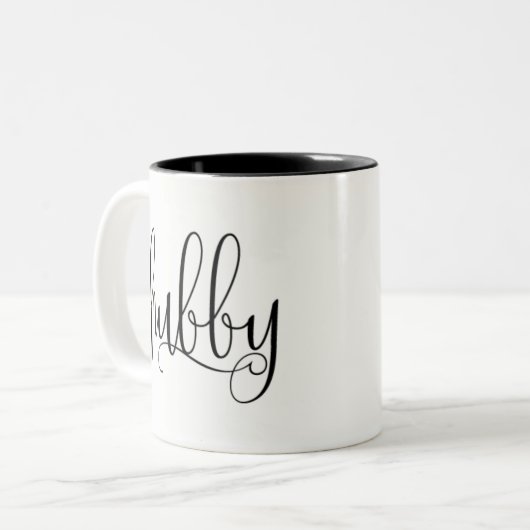 Ton-Tasse des Hubby-zwei Zweifarbige Tasse (Vorderseite Links)