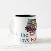 Ton-Tasse des Roulette-Liebhabers zwei Zweifarbige Tasse (Vorderseite Links)