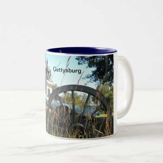 Ton-Tasse Gettysburg-Schlachtfeld-zwei Zweifarbige Tasse (VorderseiteRechts)