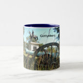 Ton-Tasse Gettysburg-Schlachtfeld-zwei Zweifarbige Tasse (Mittel)