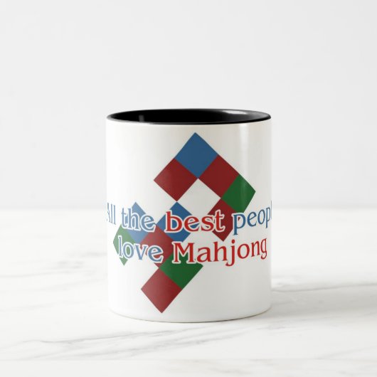 Ton-Tasse Mahjong Liebhabers zwei Zweifarbige Tasse (Mittel)