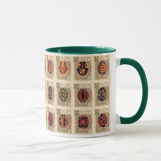 Ton-Tasse Pysanka Ukrainer-Ostern Egg2 zwei Tasse (Rechts)