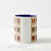 Ton-Tasse Pysanka Ukrainer-Ostern Egg2 zwei Zweifarbige Tasse (Mittel)