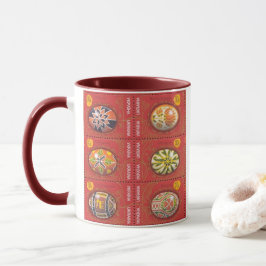 Ton-Tasse Pysanka Ukrainer-Ostern Egg3 zwei Tasse