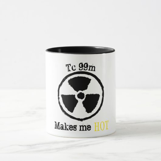 Ton-Tasse "Tc99m Nuc MEDTech zwei macht mich heiß Tasse (Zentrum)