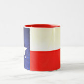 Ton-Tasse Texas-Flaggen-zwei Zweifarbige Tasse (Mittel)